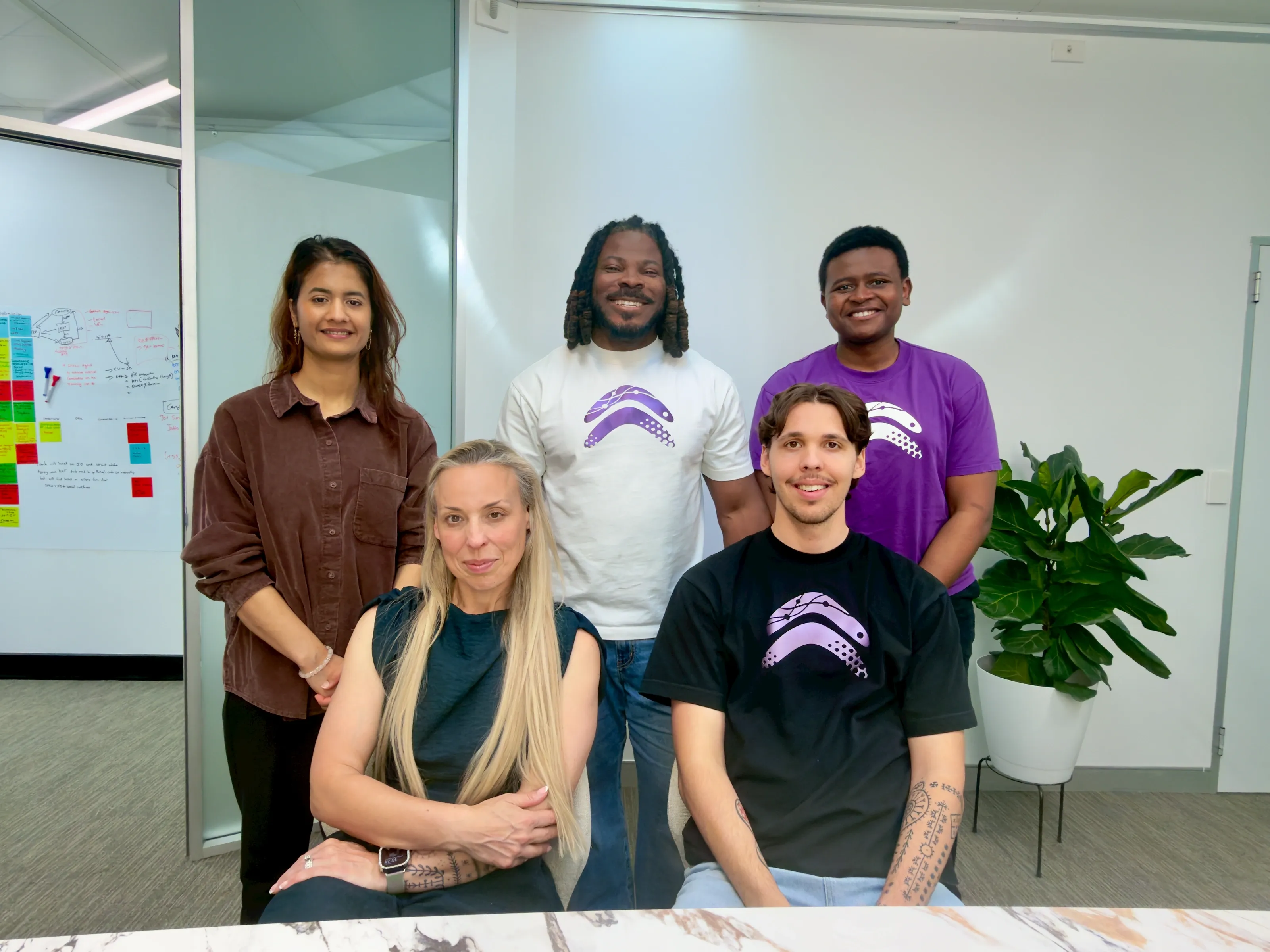 Five members of the Teratek team together in the office